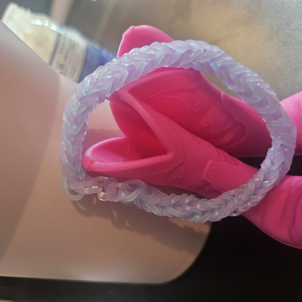 Purple and Blue Glow In The Dark Braided Bracelet
